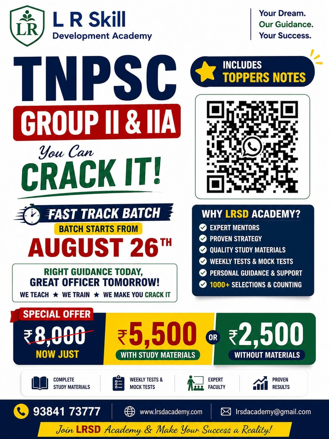 TNPSC Group II & IIA Fast Track Batch